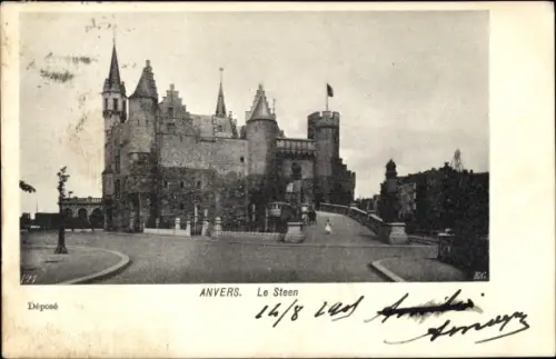 Ak Anvers Antwerpen Flandern, Le Steen