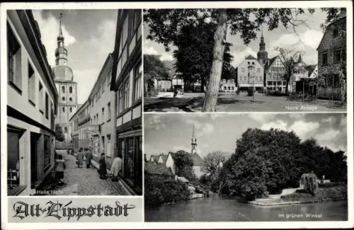 Ak Lippstadt im Kreis Soest Nordrhein Westfalen, Helle Halle, Kirche, Neue Anlage, Im grünen Winkel