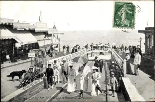Ak Luc sur Mer Calvados, La Breche, La Passerelle de Quilhoc