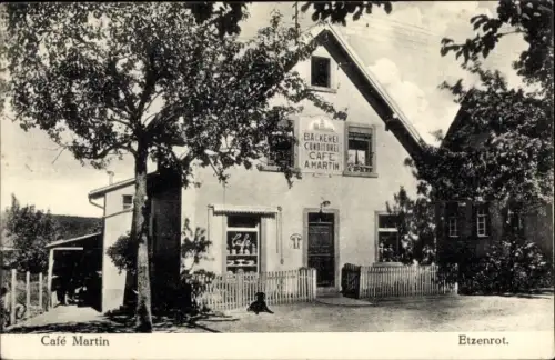 Ak Etzenrot Waldbronn BW, Bäckerei Konditorei Café Martin