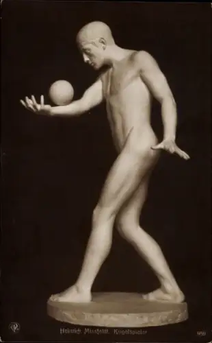 Ak Plastik Kugelspieler von Heinrich Missfeldt