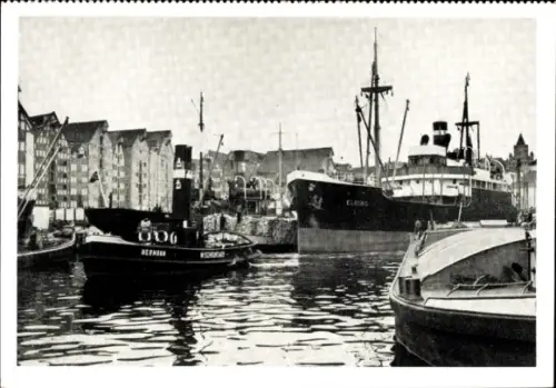 Ak Kaliningrad Königsberg Ostpreußen, Schiff Elbing, Reederei Poseidon, Hafen