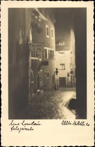 Ak Lindau am Bodensee Schwaben, Gasse, Wohnhäuser, Geschäft