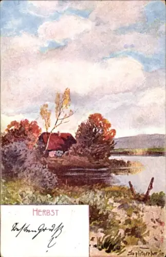 Künstler Ak Splitgerber, Herbst, Landschaftsmotiv