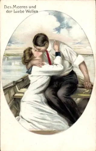 Künstler Litho Underwood, Clarence, Des Meeres und der Liebe Wellen, Kuss