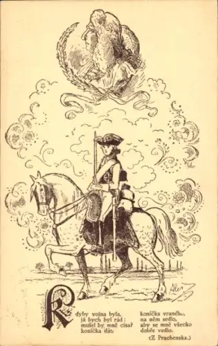 Künstler Ak Ales, M., Narodni Pisne