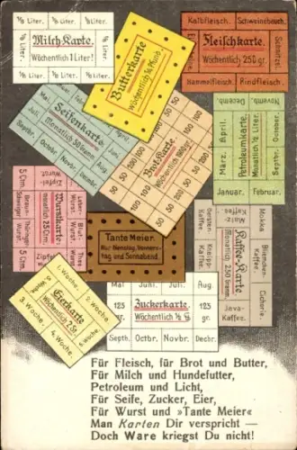 Ak Karten für Lebensmittel, Man Karten Dir verspricht doch Ware kriegst du nicht