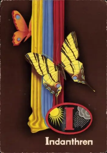 Ak Indanthren, Farbmittel, Schmetterlinge