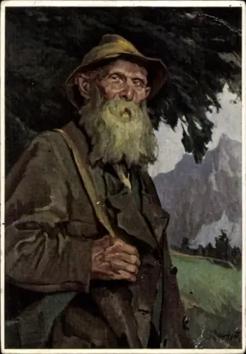 Künstler Ak Hans Best, Der Jäger