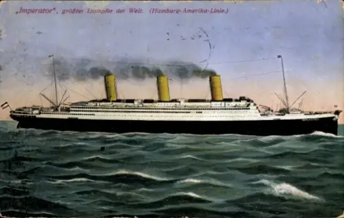 Ak Dampfschiff Imperator, HAPAG