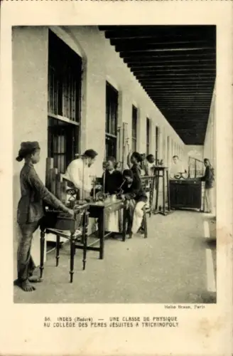 Ak Trichinopoly Indian, ein Physikkurs am College der Jesuitenväter
