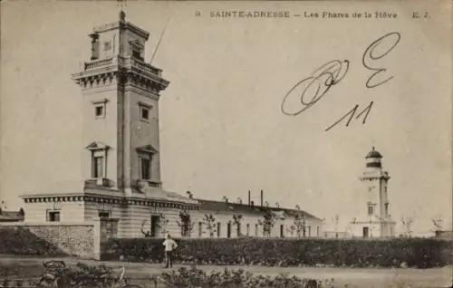 CPA Sainte Adresse Seine Maritime, Les Phares de la Hève