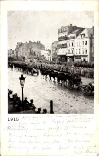 Ak Péronne Somme, Königsparade 1915