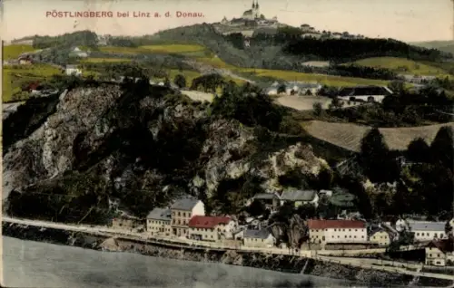 Ak Linz an der Donau Oberösterreich, Pöstlingberg, Pöstlingberg, Linz a. d. Donau, Landschaft, Ge