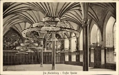 Ak Malbork Marienburg Westpreußen, Großer Remter im Mittelschloss