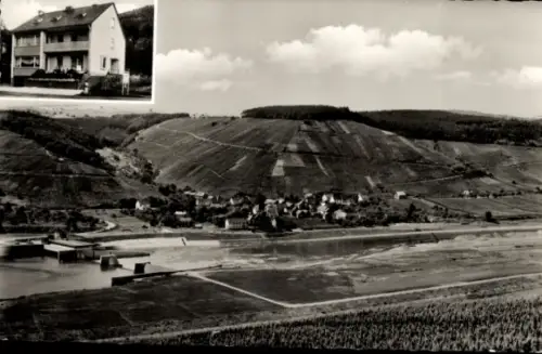 Ak Schleich an der Mosel, Weindorf Schleich, Mosel, Flusslandschaft, Weinberge, Foto von Alfred K