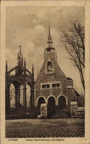 Ak Lützen im Burgenlandkreis, Gustav Adolf Denkmal, Kapelle, Lützen