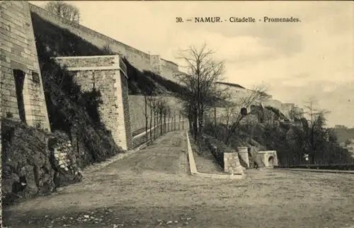Ak Namur Wallonien,  Citadelle, Promenades, Straße, Bäume