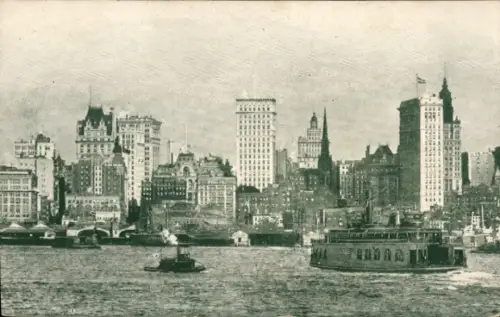 Ak New York City USA, Blick auf Manhatten