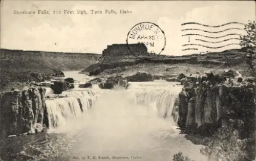 Ak Idaho USA, Shoshone Falls, Zwillings Wasserfälle