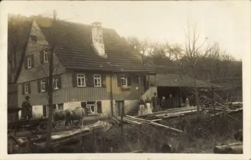 Foto Ak Murrhardt in Württemberg, Sägewerk