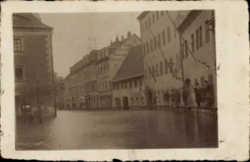 Foto Ak Meißen an der Elbe, Hochwasser