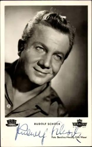 Ak Opernsänger Rudolf Schock, Film Der fröhliche Wanderer, Portrait, Autogramm