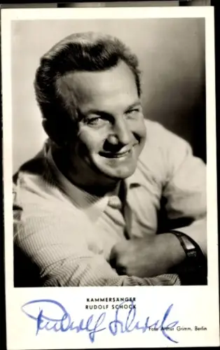 Ak Opernsänger Rudolf Schock, Portrait, Autogramm