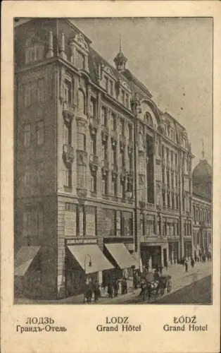 Ak Łódź Lodz Lodsch Polen, Grand Hotel