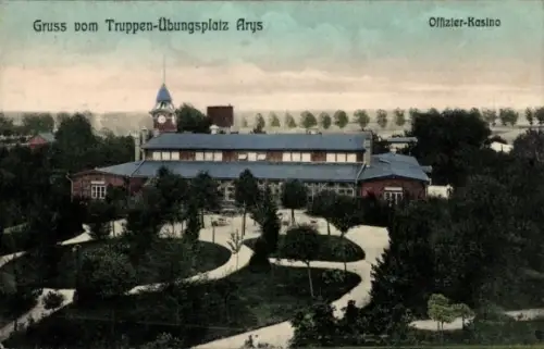 Ak Orzysz Arys Ostpreußen, Truppenübungsplatz, Offizier-Kasino