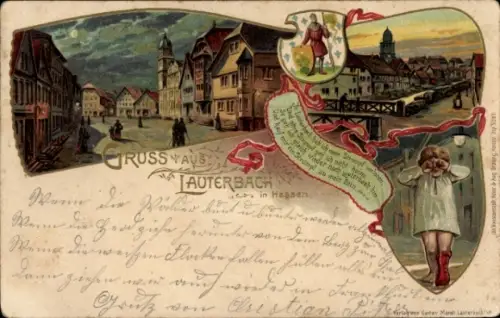 Litho Lauterbach in Hessen, Straße, Weinendes Kind