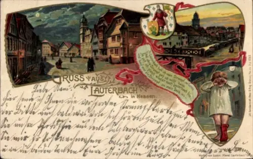 Litho Lauterbach in Hessen, Straße, Weinendes Kind
