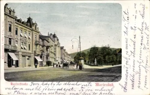 Litho Mariánské Lázně Marienbad Region Karlsbad, Kaiserstraße