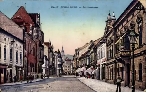 Ak Temenice Hermesdorf Šumperk Mährisch Schönberg Region Olmütz, Schillerstraße