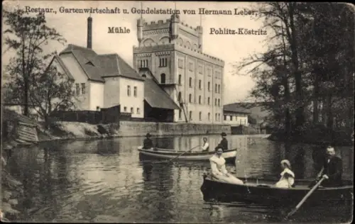 Ak Pohlitz Bad Köstritz in Thüringen, Restaurant Gartenwirtschaft, Gondelstation von Hermann Leber