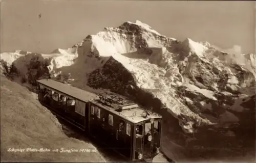 Ak Schynige Platte Kanton Bern, Jungfraubahn, Jungfrau