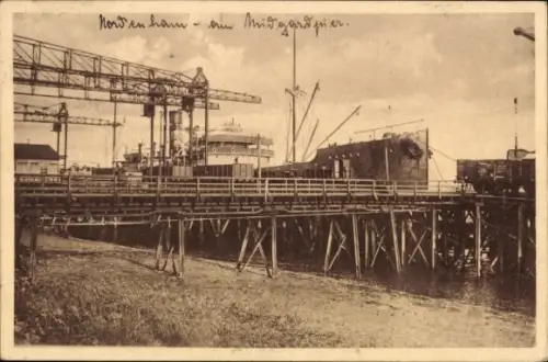 Ak Nordenham in Oldenburg Niedersachsen, Am Midgardpier
