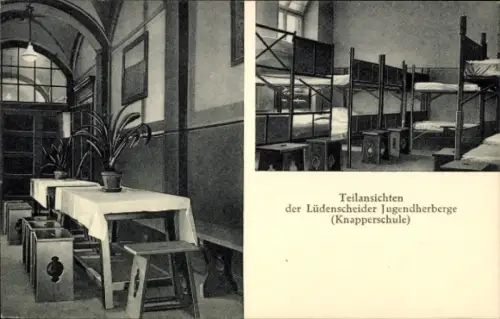 Ak Lüdenscheid im Märkischen Kreis, Jugendherberge Knapperschule, Teilansichten