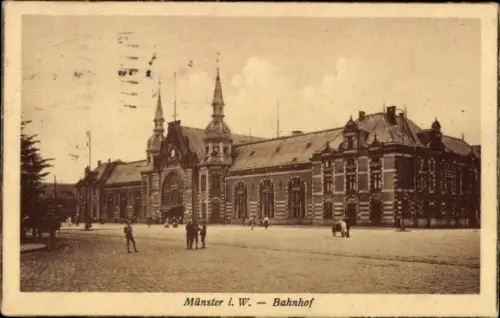 Ak Münster in Westfalen, Bahnhof