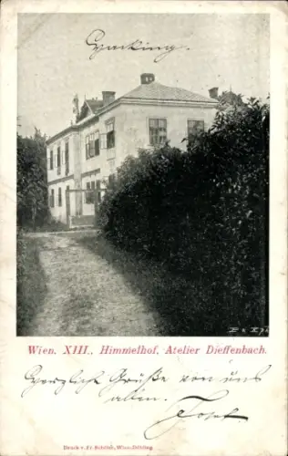 Ak Wien 13 Hietzing Österreich, Himmelhof, Atelier Dieffenbach