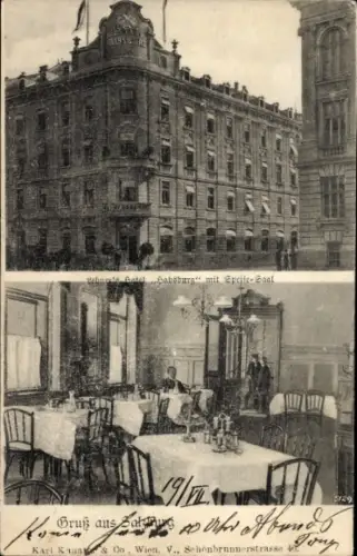 Ak Salzburg in Österreich, Hotel Habsburg