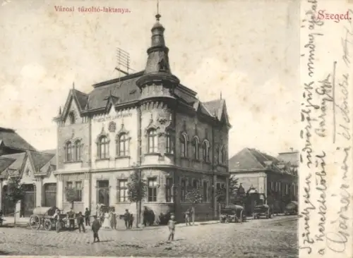 Ak Szeged Segedin Ungarn, Városi tűzoltó-laktanya, Feuerwehrgebäude,   