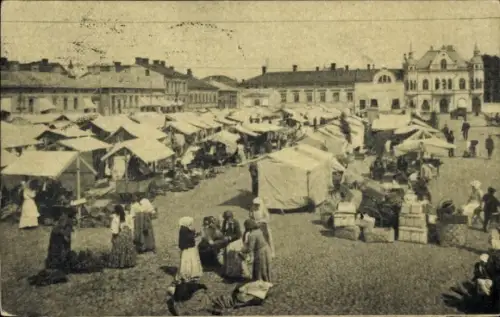 Ak Finnland, Markttreiben