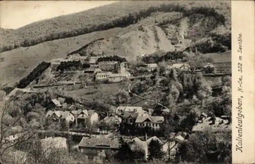 Ak Kaltenleutgeben in Niederösterreich,  Berge, Häuser, Wald, 322 m Seehöhe