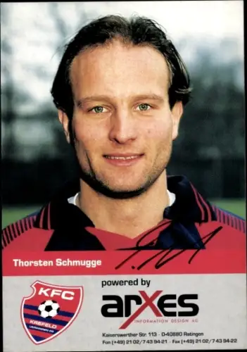 Autogrammkarte Fußballer Thorsten Schmugge, KFC Uerdingen 05, Autogramm