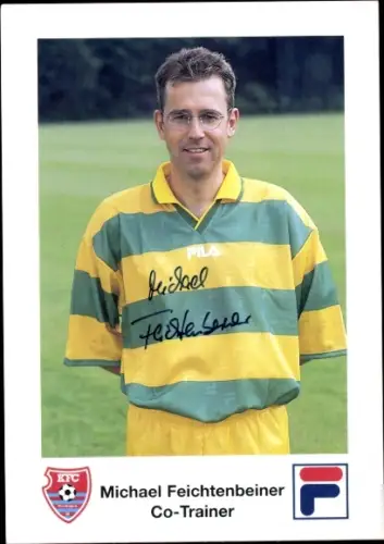 Autogrammkarte Co Trainer Michael Feichtenbeiner, KFC Uerdingen 05, Autogramm