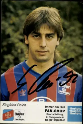 Autogrammkarte Fußballer Siegfried Reich, KFC Uerdingen 05, Autogramm