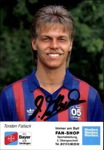 Autogrammkarte Fußballer Torsten Fallack, KFC Uerdingen 05, Autogramm
