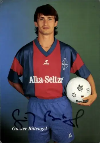 Autogrammkarte Fußballer Günter Bittengel, KFC Uerdingen 05, Autogramm