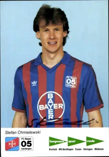 Autogrammkarte Fußballer Stefan Chmielewski, KFC Uerdingen 05, Autogramm